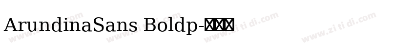 ArundinaSans Boldp字体转换